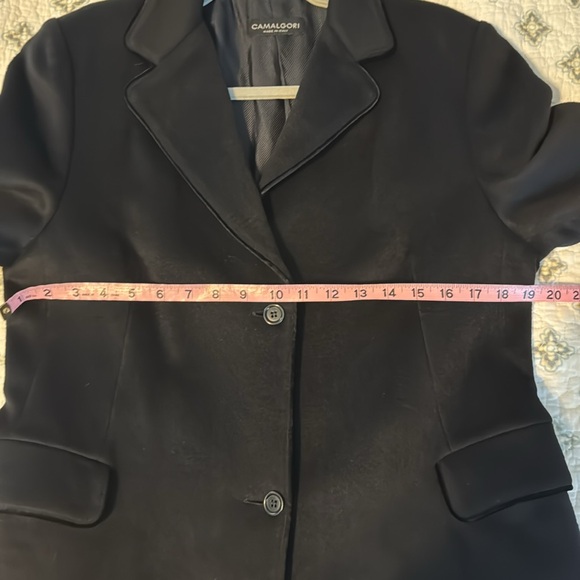 Vintage Camalgori black 100% cashmere long coat size 42 (US size 12/L) - Picture 12 of 13